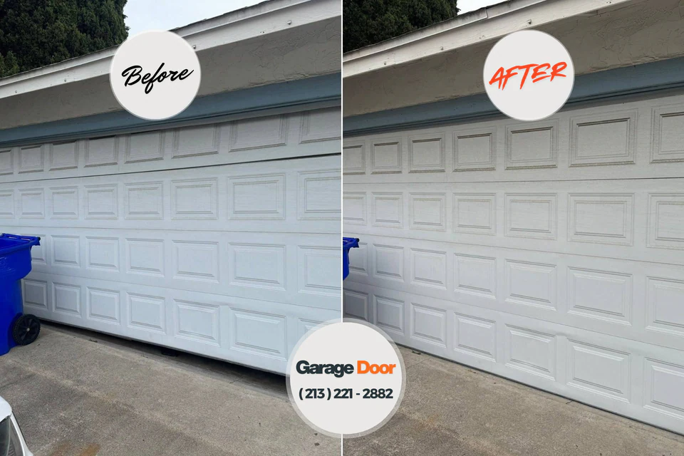 Before and after: garage door repair Smyrna, DE
